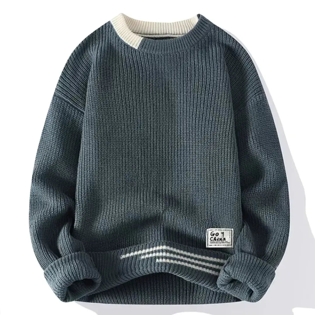 Raphael relaxed-fit crewneck sweater soft cozy knit in neutral tone for casual everyday wear