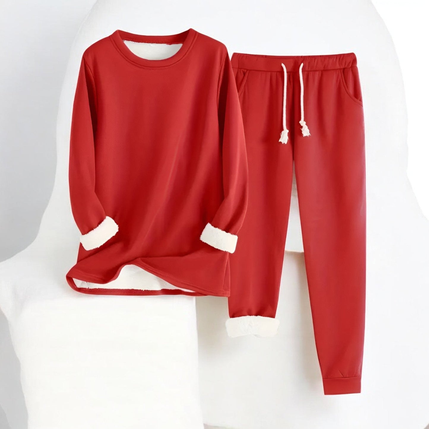 Women's Veda cozy fleece set ultra-soft plush fabric relaxed fit for warmth and comfort
