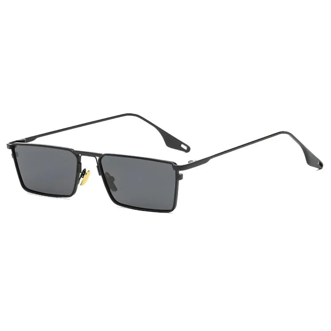Bold square sunglasses gold-tone metal frame UV400 protection rectangular everyday style