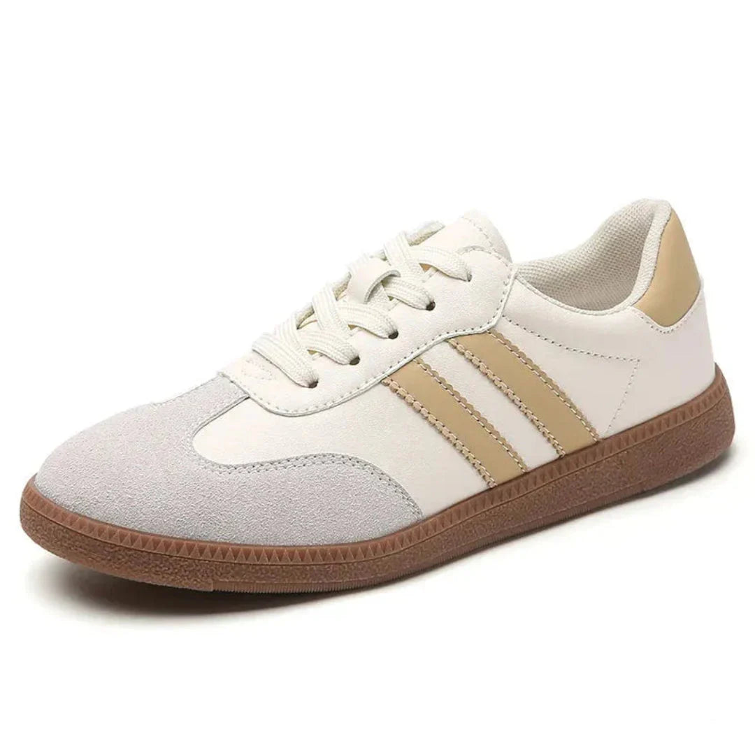 Rei low-profile suede stripe canvas sneakers with non-slip gum rubber outsole for casual everyday wear