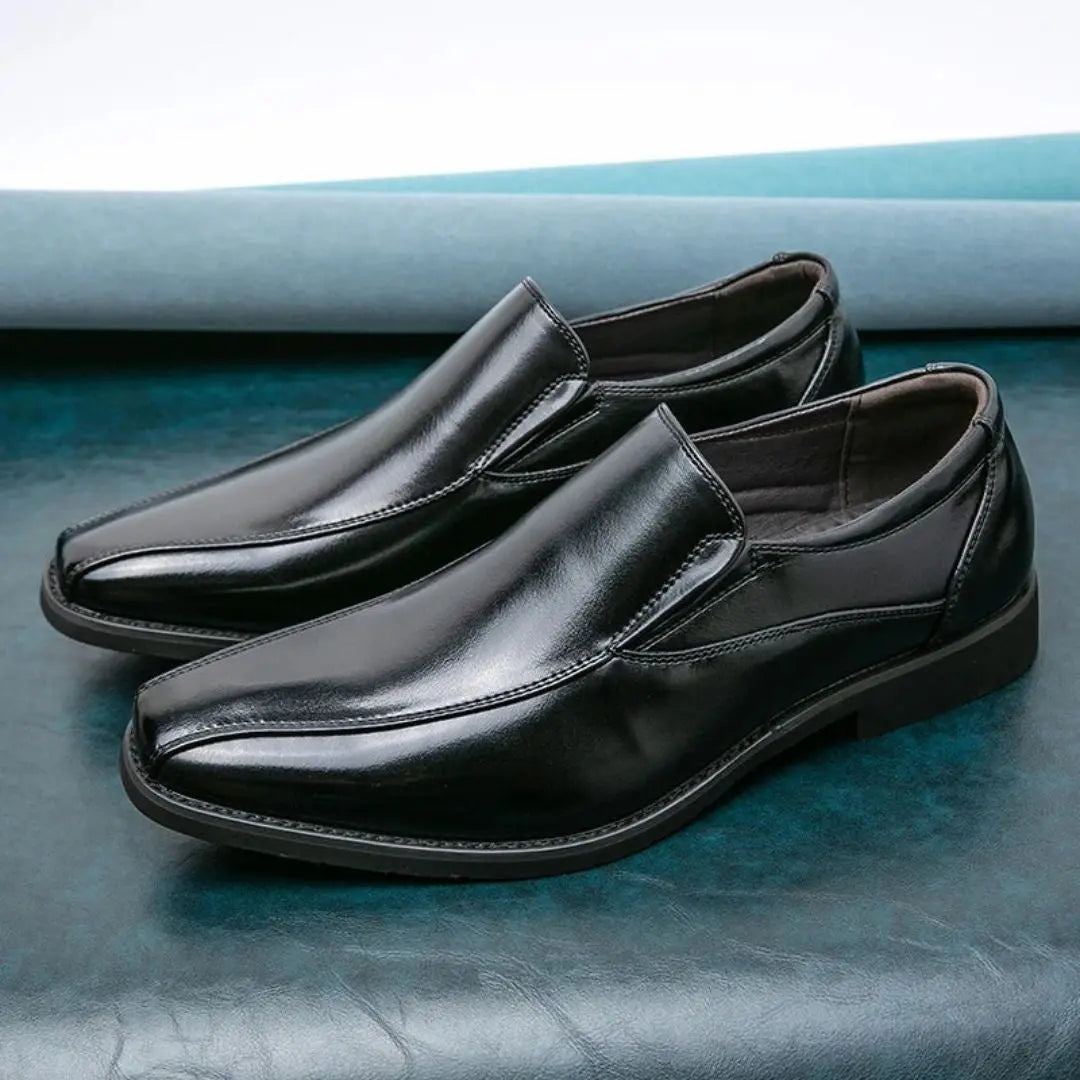 Men's Renzo Sterling loafers slip-on elegant stitching gloss finish lightweight slip-resistant sole