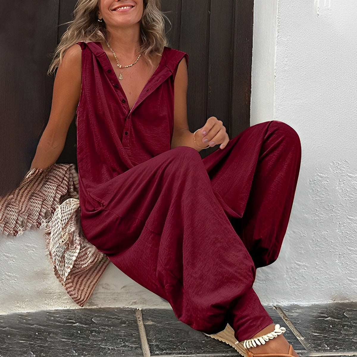 Harper | Women's Sleeveless Hooded Casual Jumpsuit