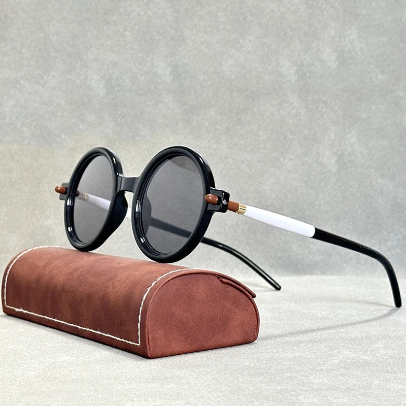 RetroVue Luxe round sunglasses mirrored TAC polarized lenses UV400 vintage-inspired unisex eyewear