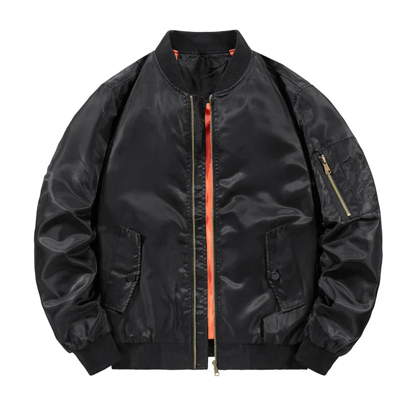 Retro MA-1 unisex bomber jacket olive green classic pilot style relaxed comfortable fit