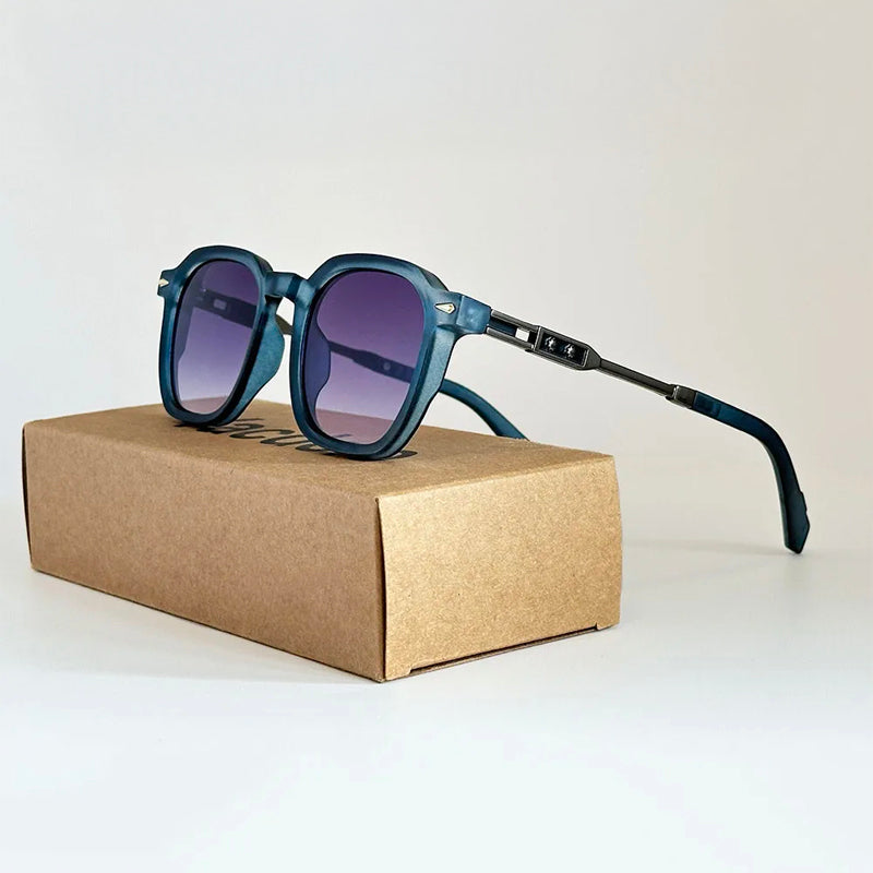 Bold square polarized sunglasses UV400 protection modern fashion-forward silhouette flattering all face shapes