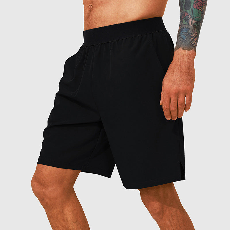 Roberto Russo Enduro men's black running shorts lightweight quick-dry performance fit polyester-spandex
