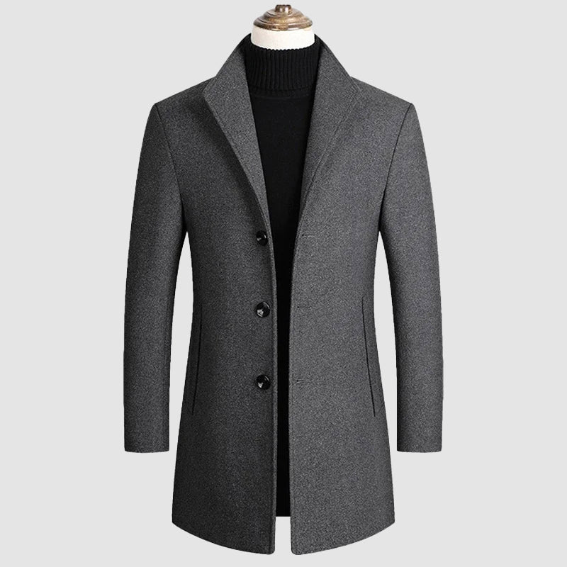 Roberto Russo Heritage wool blend coat classic tailored cut with full-length nanosilk lining