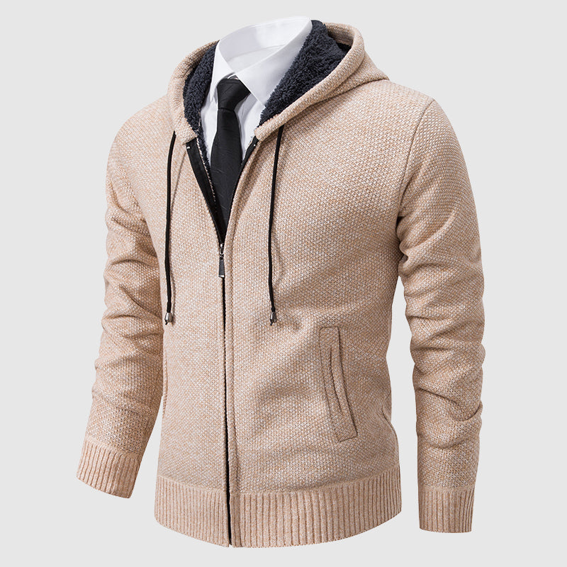 Luxurio unisex premium wool blend knit cardigan in timeless style with zipper closure