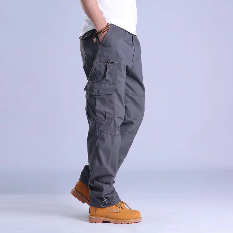 Roberto Russo Liberty Ridge khaki cargo pants relaxed fit rugged cotton blend with multiple pockets