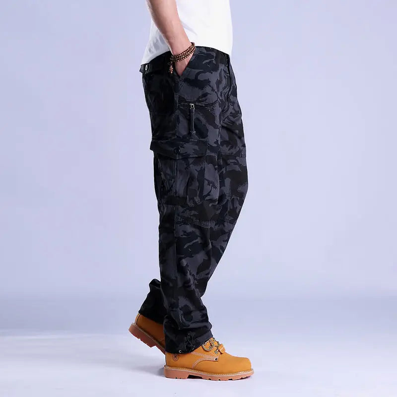 Roberto Russo Liberty Ridge khaki cargo pants relaxed fit rugged cotton with multi-pocket design