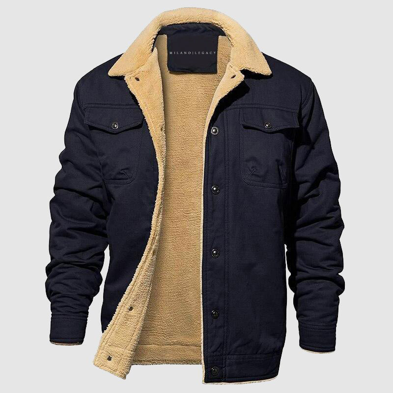 Roberto Russo Marksman slim-fit pilot jacket warm cotton lining multiple pockets urban style