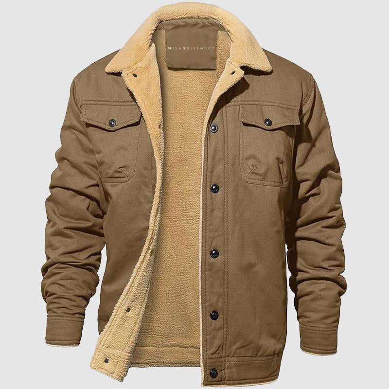 Roberto Russo Marksman slim-fit pilot jacket with warm cotton lining and multiple pockets