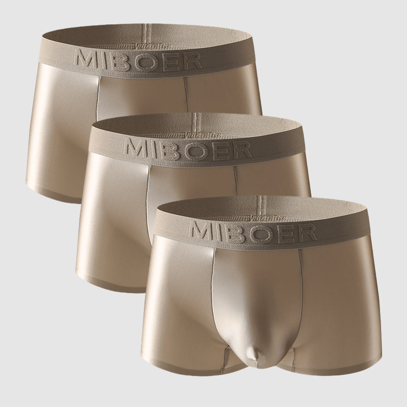 Men's satin boxers silky ultra-thin nylon fabric breathable stretch comfort luxe Roberto Russo
