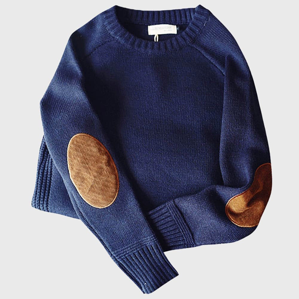 Roberto Russo New York wool knit sweater ribbed cuffs premium urban professional timeless comfort