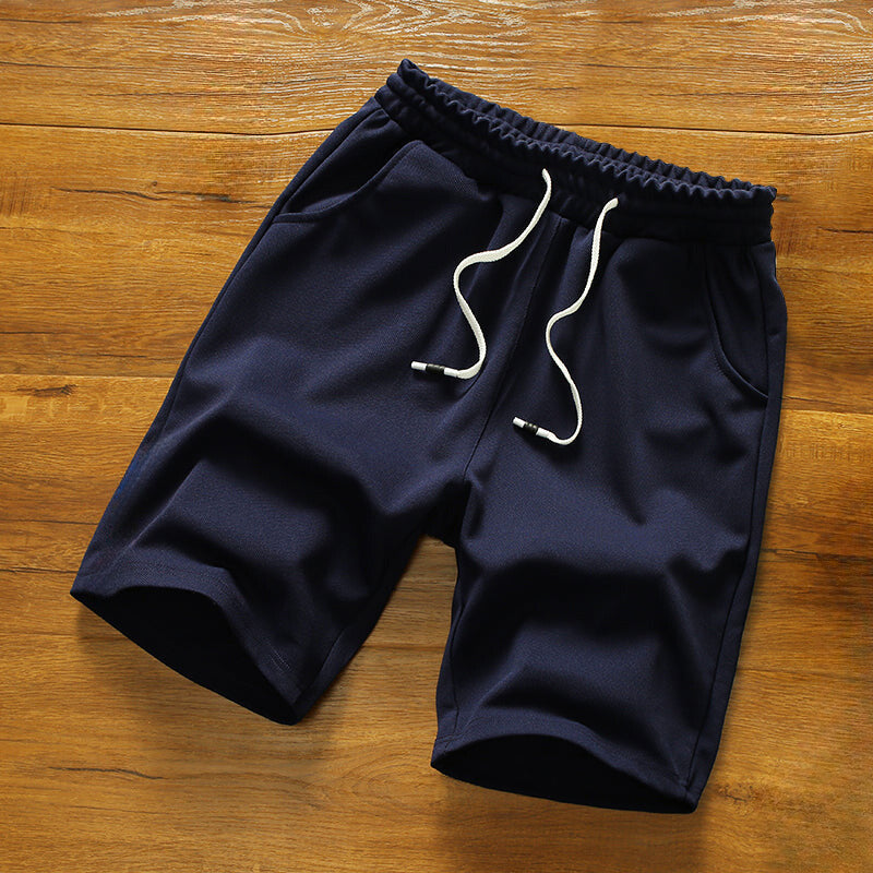 Roberto Russo beige comfort fit beach shorts elastic waistband coastal summer style for men