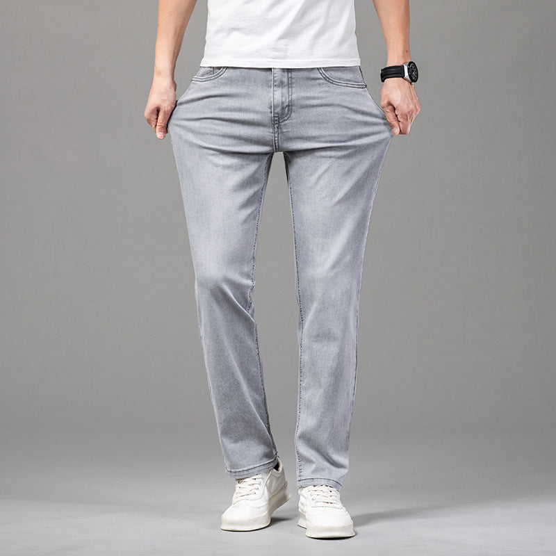Roberto Russo blue high waist straight leg jeans soft-washed denim breathable everyday urban fit