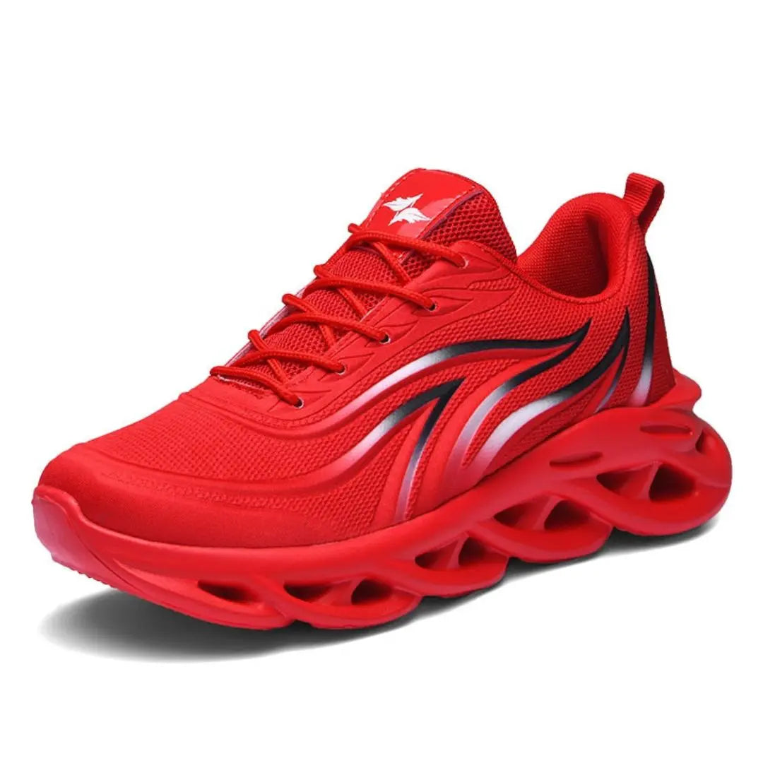 Men's Ronin athletic sneakers black precision-knit upper blade sole performance running shoes