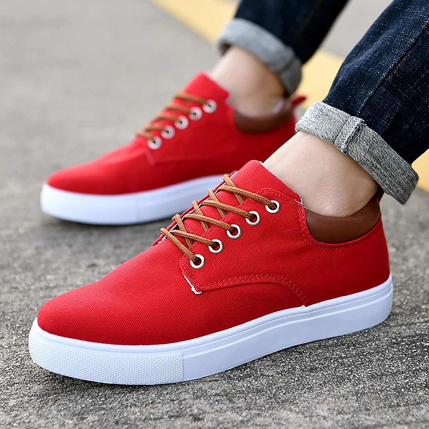 Max men's white sneakers with raised supportive sole, versatile casual and office style