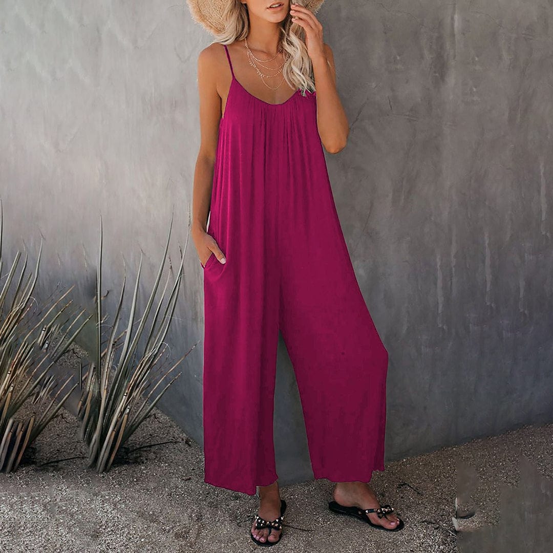 Women's Danique chic jumpsuit versatile day-to-night silhouette in soft breathable cotton fabric