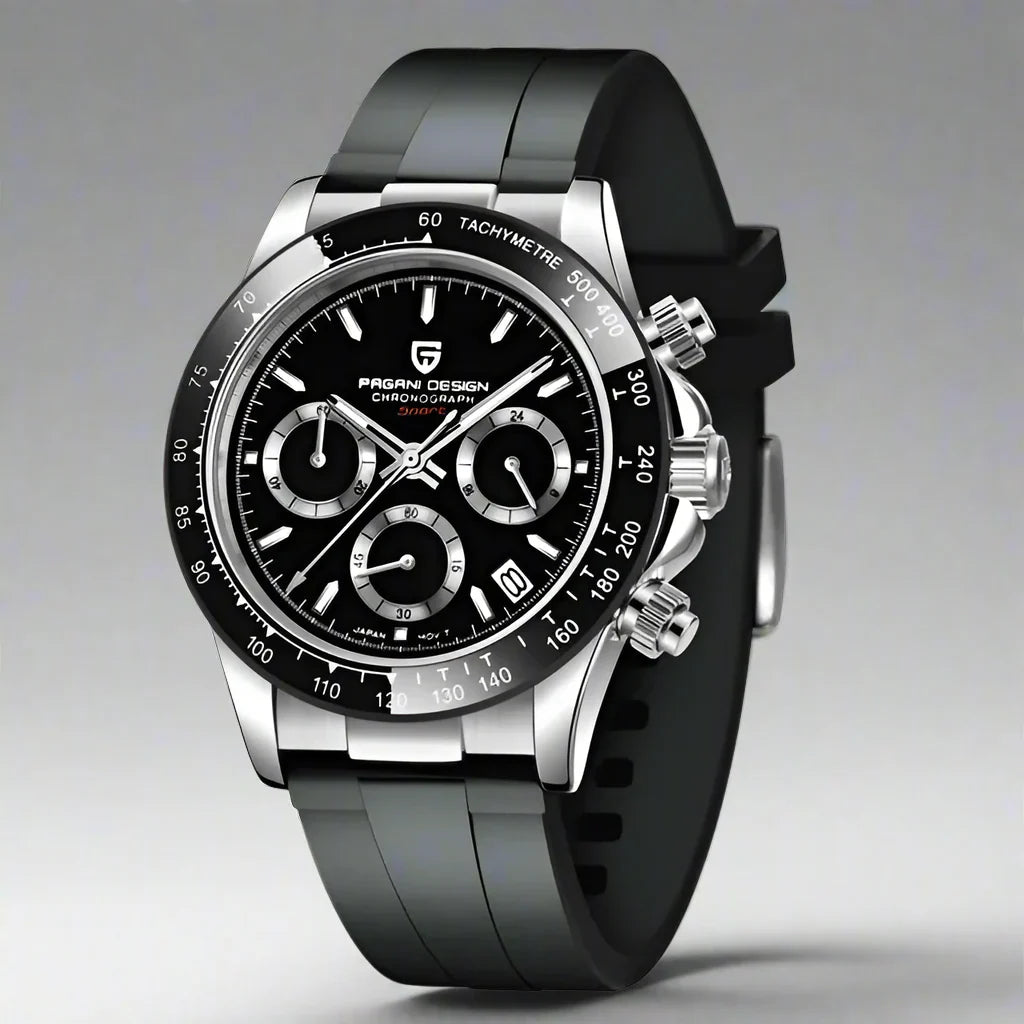 Bexley professional chronograph watch stainless steel case sapphire crystal quartz movement