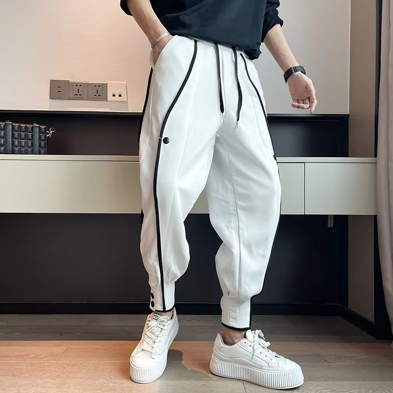 Men's wide leg jogger pants Korean style comfort fit streetwear casual everyday wear relaxed silhouette
