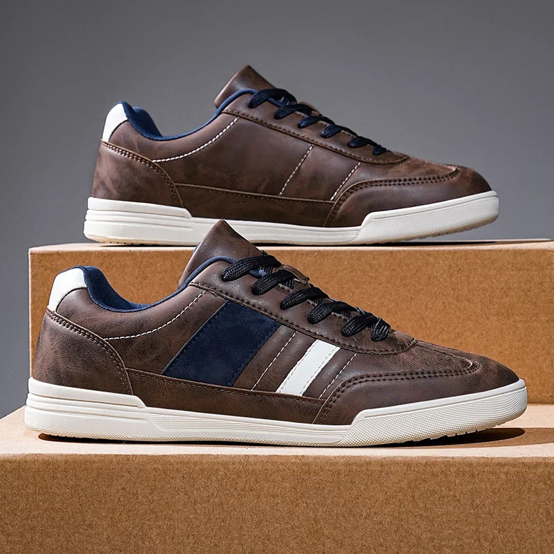 Men's Urbann-Vibe Titan Stratos suede leather street sneakers with cushioned sole and stitched toe box