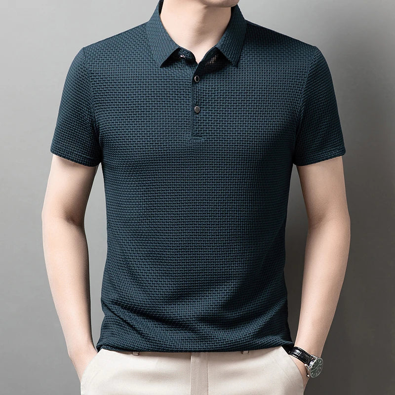 Men's Caedon breathable polo shirt smart casual lightweight fabric expert-crafted comfort fit