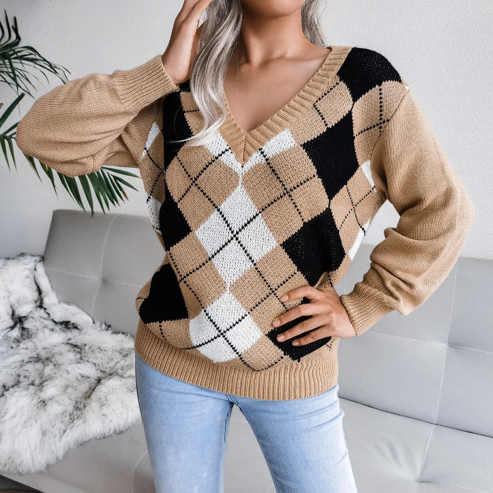Ivy Classique navy soft knit pullover deep V-neck prep-inspired smart casual layering essential