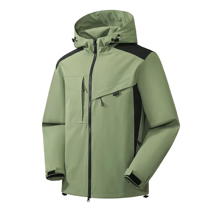 Men's insulated hooded ski jacket streamlined cut warm all-weather performance winter coat