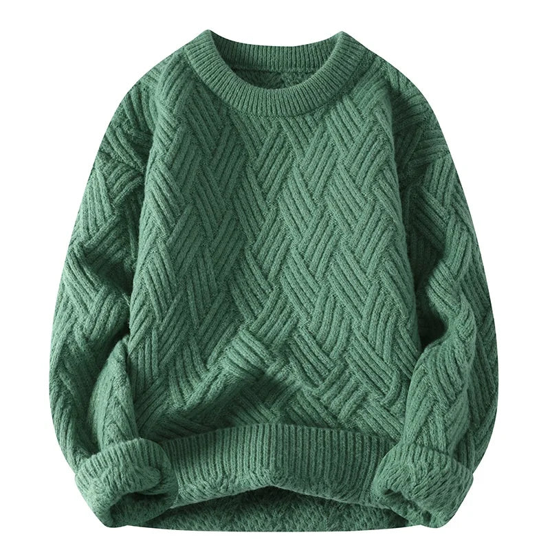 Men's Oscar relaxed fit sweater with geometric ribbed pattern for casual everyday style