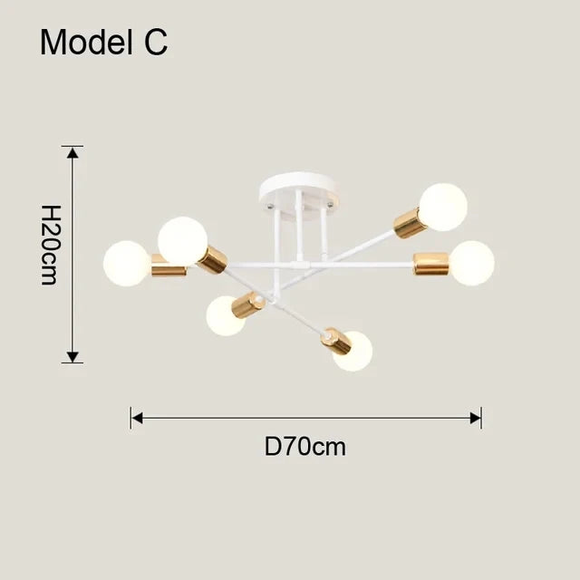 Aurøn Nordic minimalist ceiling lamp warm LED light sleek Scandinavian design for living rooms