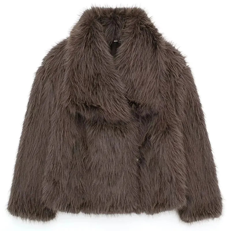 Women's all-season coat in neutral tones, relaxed elegant cut with sustainable comfort design