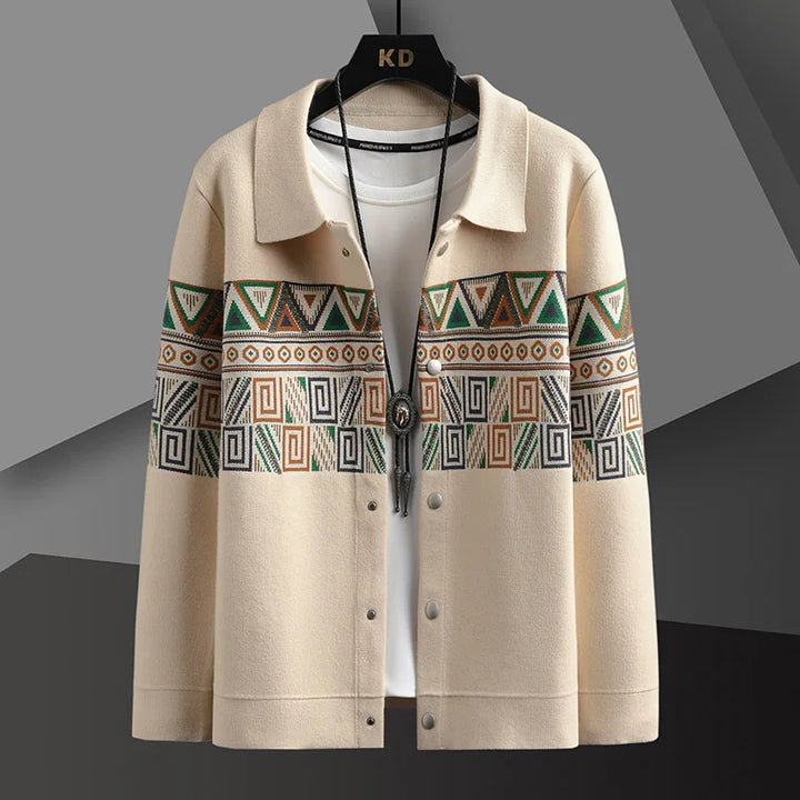 Men's Jarath modern slim-fit jacket in neutral tones, durable everyday versatile outerwear