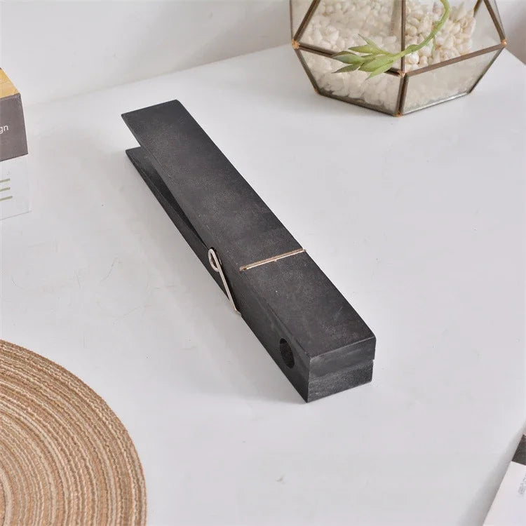 Giant wooden clothespin decor accent natural finish whimsical home display grip novelty gift