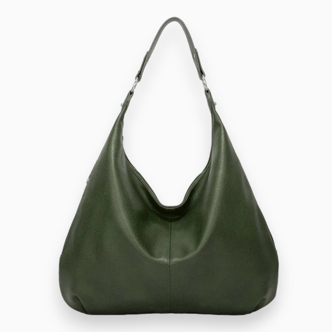 Women's casual shoulder bag in soft structure, spacious everyday carry with relaxed polished silhouette