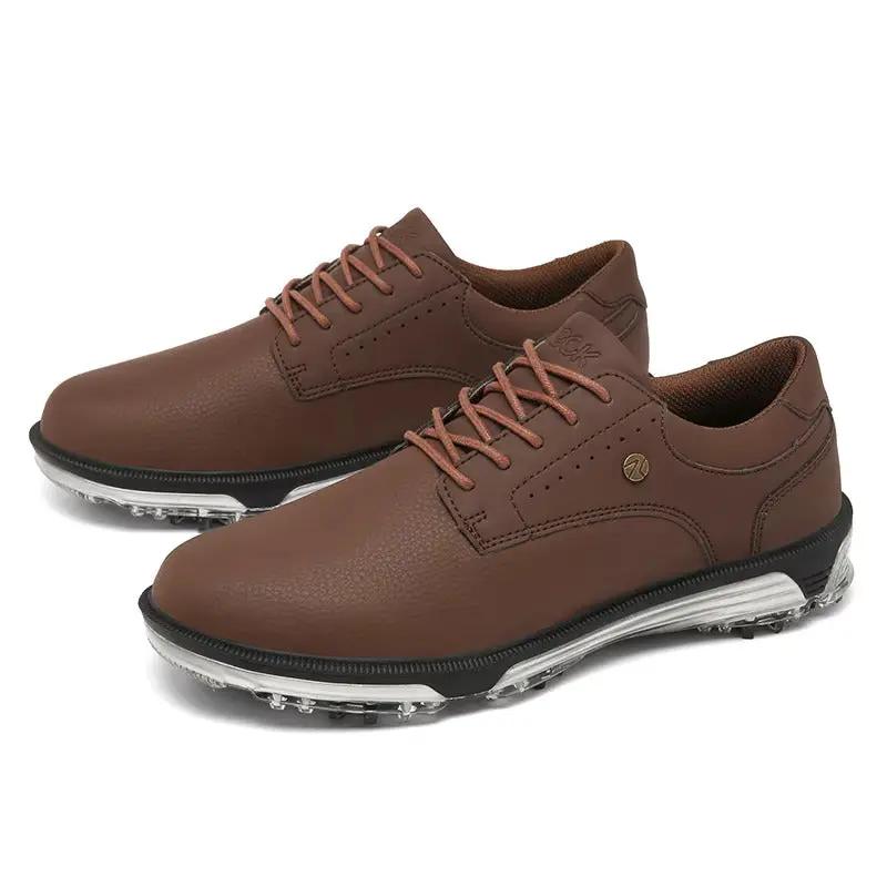 Xavier Elite white waterproof golf shoes with spiked traction sole for all-day comfort on the course