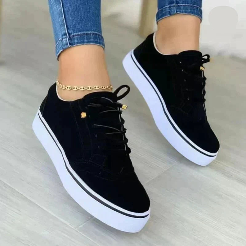 Harper | Women's Platform Sneakers Lace-Up Brogue Detail
