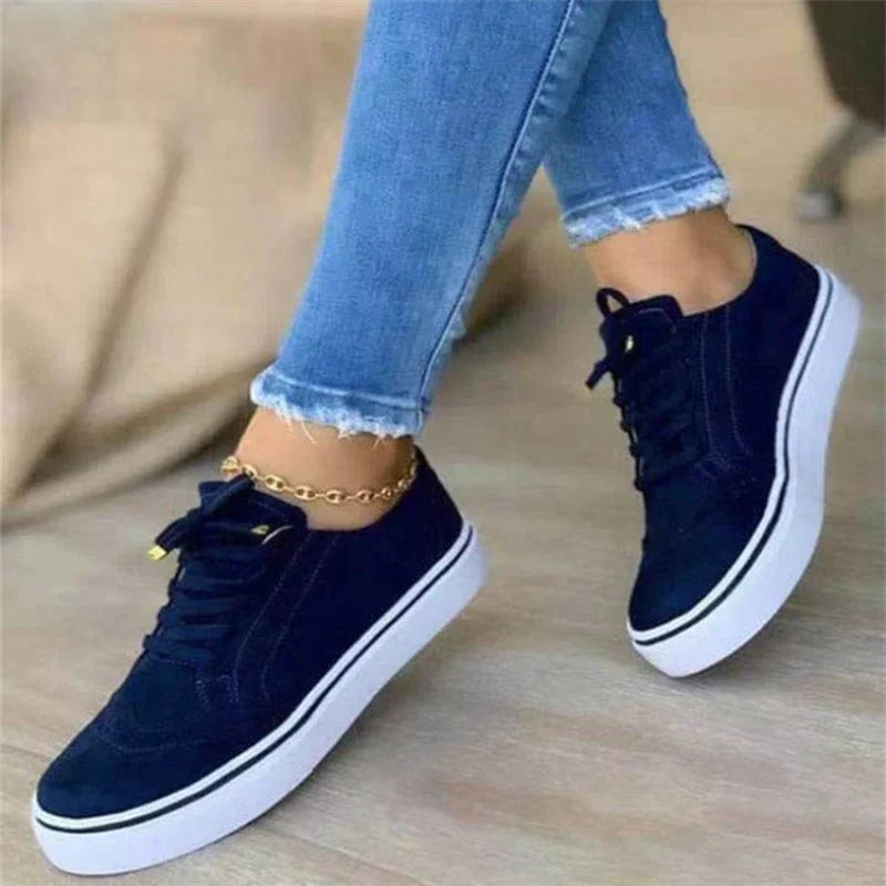 Harper | Women's Platform Sneakers Lace-Up Brogue Detail