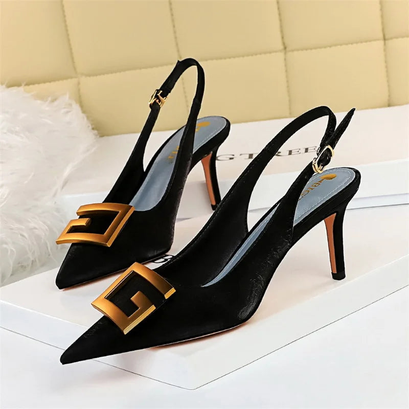 Urbann-Vibe Stella slingback pumps pointed toe elegant day-to-night women's heels adjustable strap