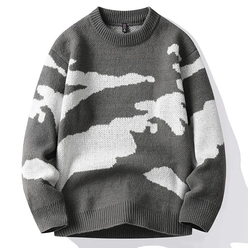 Nimbus long sleeve knit sweater soft cloud pattern breathable premium casual everyday layering