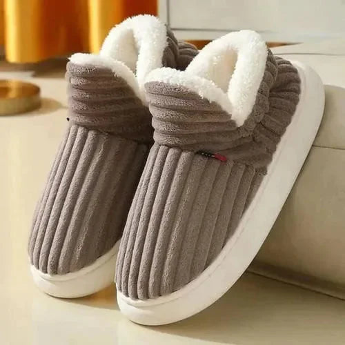 Women's closed toe winter house slippers soft-lined indoor comfort warm cozy fit
