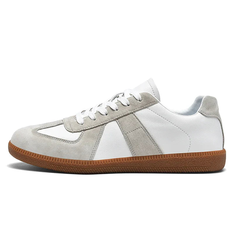 Urbann-Vibe San Paulo classic leather suede sneaker in neutral tones with breathable everyday comfort design