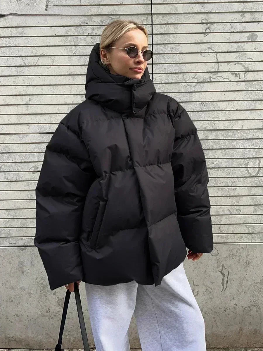 MAAN winter parka regular fit water-repellent quilted hood cold weather fashionable outerwear