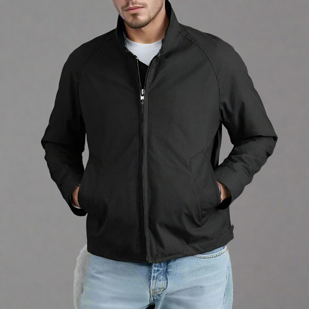 Men's lightweight breathable summer jacket modern slim silhouette in neutral urban everyday style