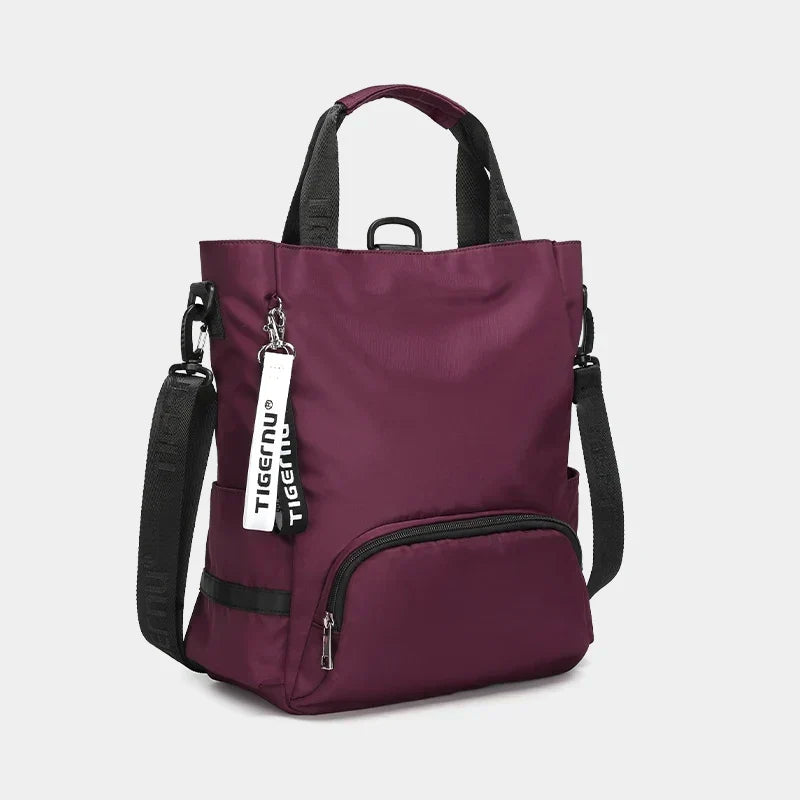 Women's 3-in-1 convertible backpack shoulder bag lightweight 12L versatile neutral minimalist design