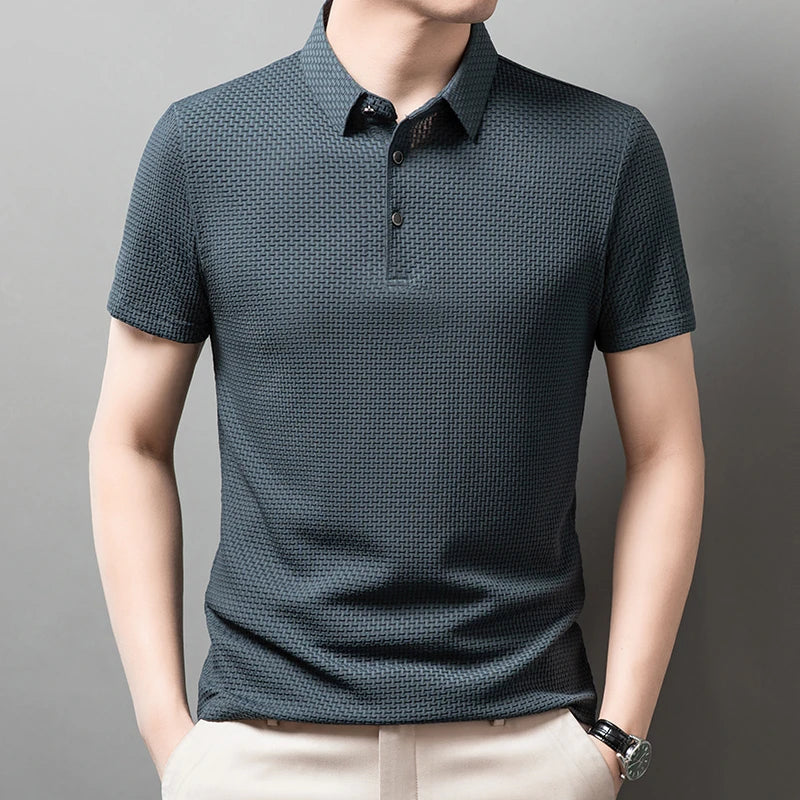 Men's Caedon breathable polo shirt smart casual lightweight fabric expert craftsmanship comfort fit