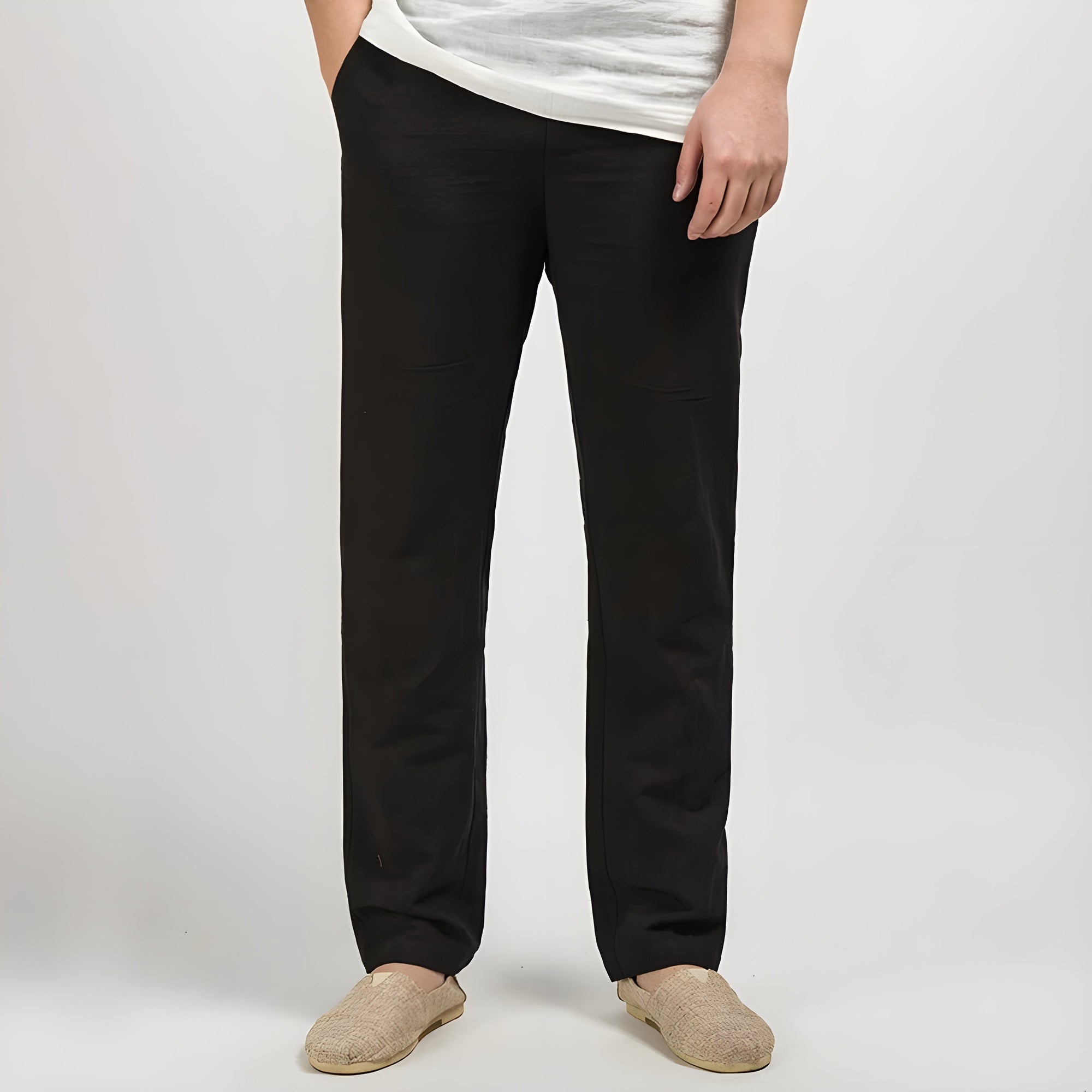 Hampton linen pants straight-cut ankle-length cotton-linen blend smart casual breathable trousers