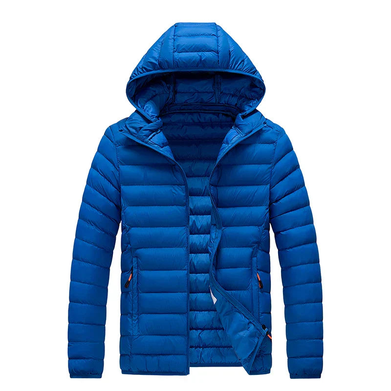 Joost warm autumn jacket windproof outer shell soft lining adjustable hood timeless cut everyday wear