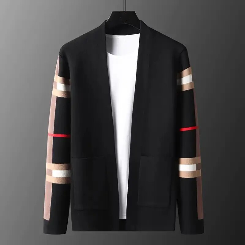 Men's Nabil wool blend crewneck sweater in classic neutral tone, soft breathable knit timeless design