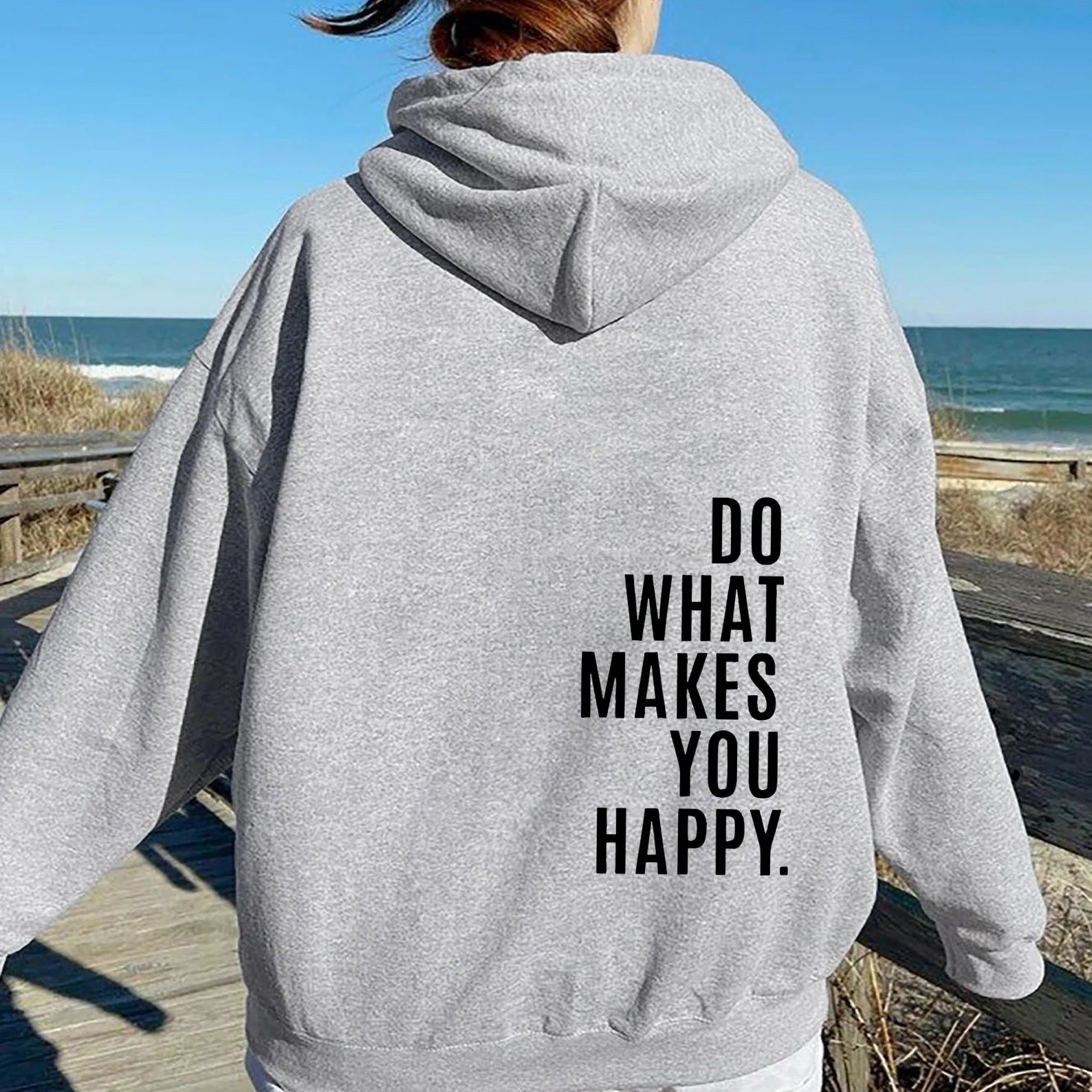 Women's cozy casual hoodie relaxed silhouette everyday comfort travel-ready all-season layering piece